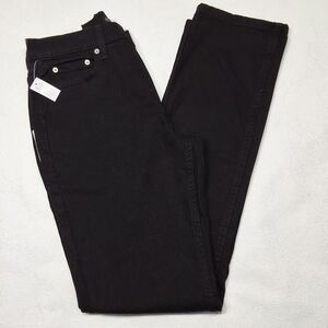 New Members Mark Mens Black Straight Fit Premium Stretch  Denim Jeans Size 32X34